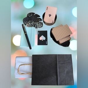 🌹 8-Pc Boutique Gift Set | Featuring Rose Gold Deck, Steel Opener and Coasters